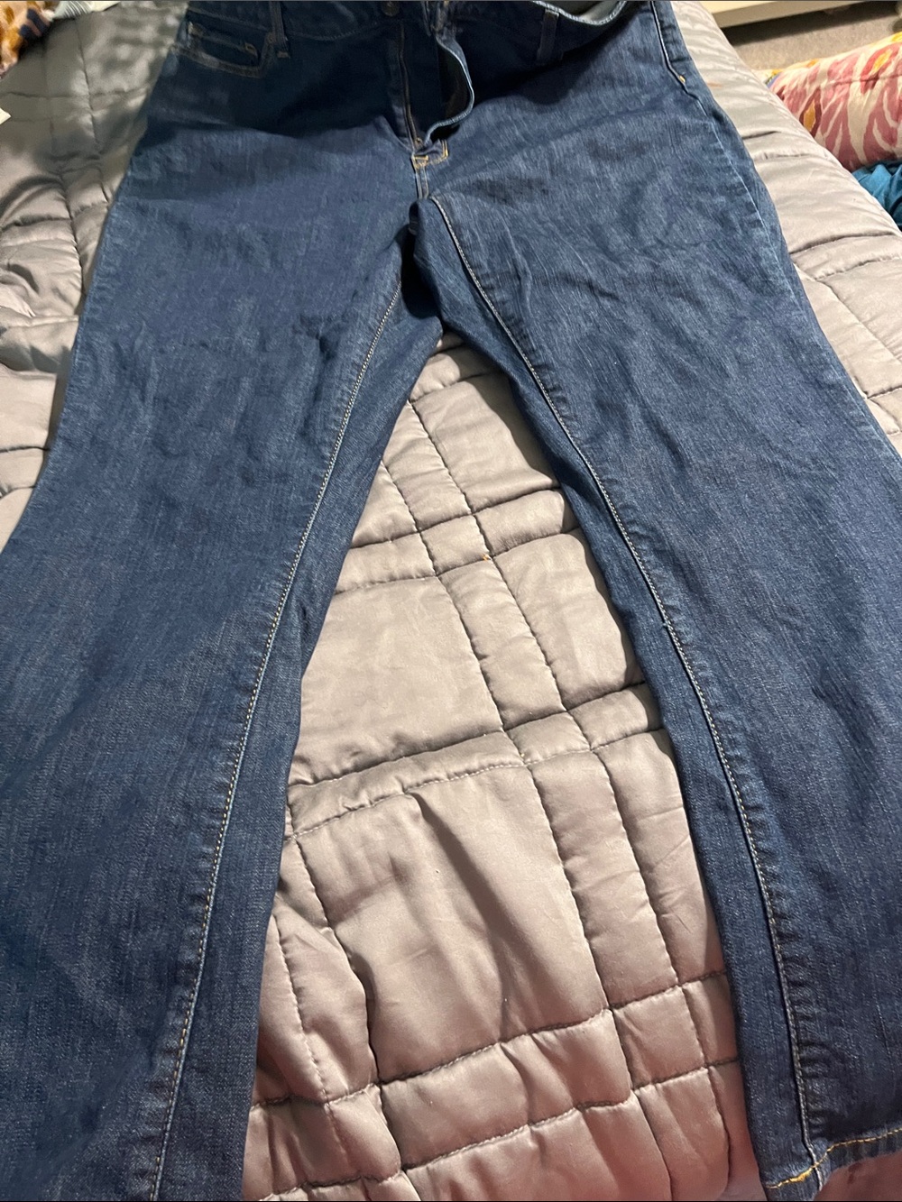 L.L. Bean Dark Blue Straight-Leg Women's Jeans